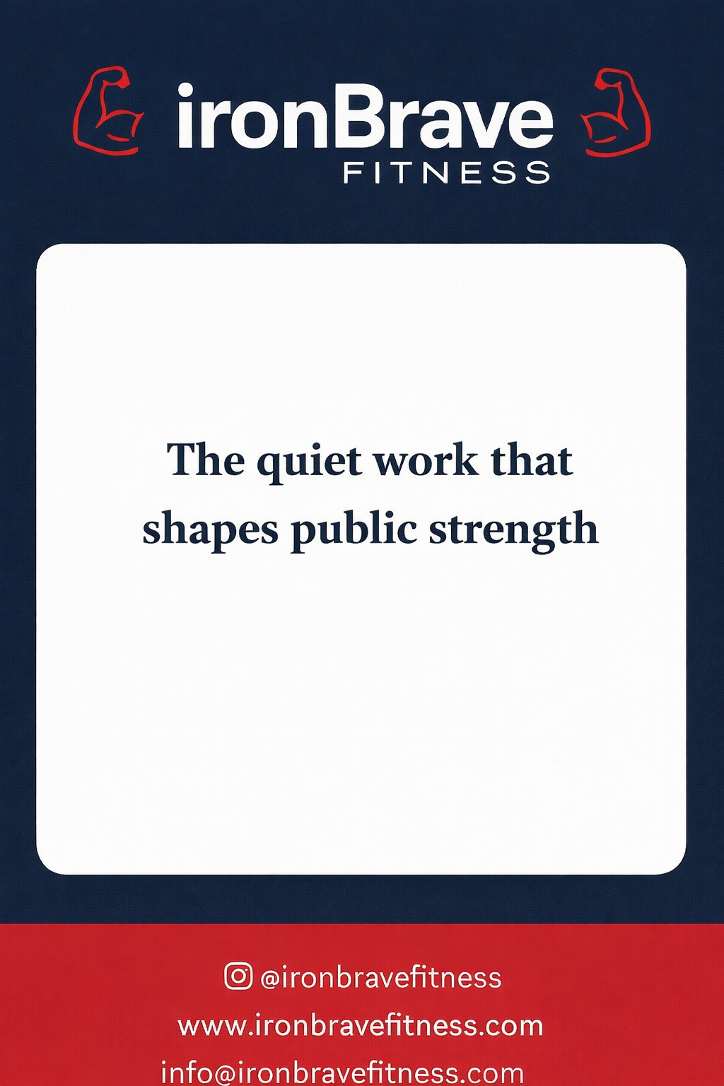 The quiet work that shapes public strength.